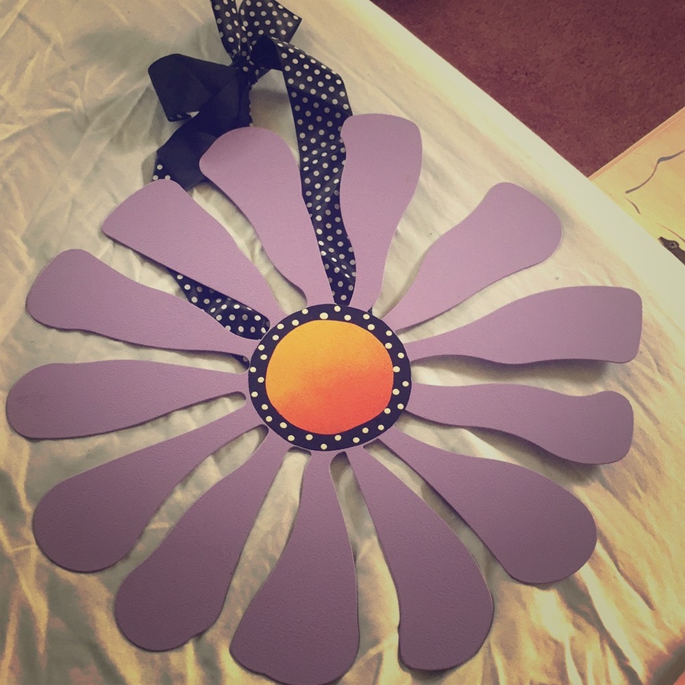 Large metal purple flower